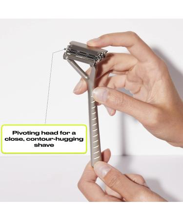 Leaf Razor Mercury | Eco-Friendly Razor for Men & Women - Multi- cling Swiveling Head with Stainless Steel Blades | Ideal for Body & Head Shaving - Buy Online on GoSupps.com