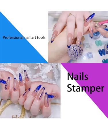 MTDBAOD Nail Art Stamper Set - Clear Silicone Jelly with Lid & Scraper for DIY French Nails | 2Pcs Transparent Nail Art Tools - Buy Online on GoSupps.com