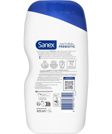  Sanex SANEX - Natural Prebiotic Hydration Shower Gel - Dry Skin - Gently cleanses - Deep Nourishes - Prebiotic & Postbiotic Complex - 12h Hydration - Sulphate Free* - 425mL x2 - Buy Online on GoSupps.com