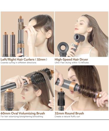 Buy WeChip 5 in 1 Hair Dryer Brush - High-Speed Ionic Hair Styler with Air Curling Iron Volumizing & Smoothing in Grey | International Shipping Available - Buy Online on GoSupps.com