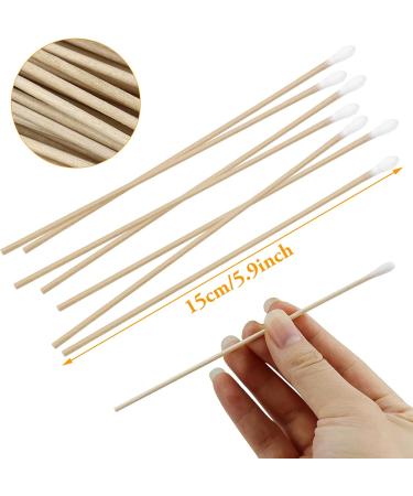 6 Inch Long Cotton Buds 200pcs - Extra Long Handle Ear Buds for Cleaning, Makeup, Jewelry - 15cm Cotton Swabs - Buy Online on GoSupps.com