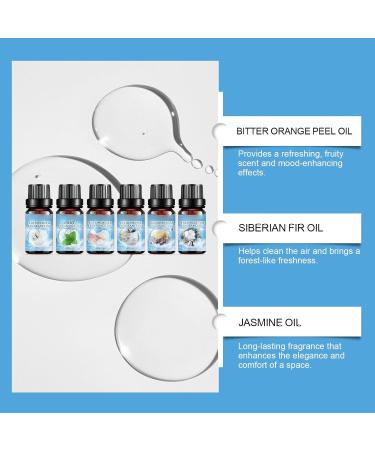 Clean Essential Oils Set Natural Fragrance Oil for Diffuser Soap Making Fresh Linen Clean Home Fresh Cotton Soft Powder Blossom Soap Candle Strong Scented Oils for Home - Buy Online on GoSupps.com