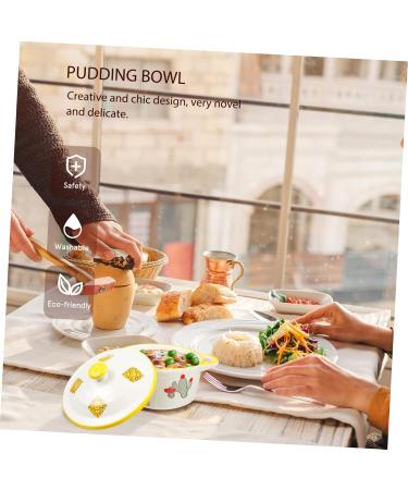 Alipis 1pc Ceramic Steamed Egg Bowl Food Serving Bowl Noodle Ceramic Baking Bowl Kitchen Bowl Child Dessert 13.8x10.3cm Assorted Color-1 - Buy Online on GoSupps.com