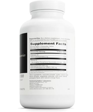 DAVINCI Labs CoQ10 - DMG 300/300 | Heart Health & Energy Support | Vegetarian Gluten-Free 60 Chewable Tablets - Buy Online on GoSupps.com