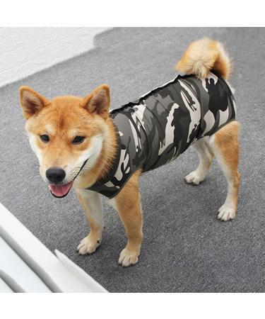 Luxury Dog Surgical Recovery Coat | Post-Op Vest for Male & Female Dogs | Cuddly Camouflage Sweater for Abdominal Wounds - Size M - Buy Online on GoSupps.com