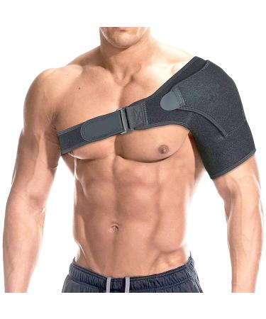YIKANGHENG Shoulder Brace Adjustable Large Size Shoulder Support for Men and Women Spoorts and Relife of Pain (Black)