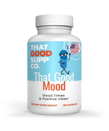 That Good Supp Co - That Good Mood Support Supplement for Women & Men - Mood Booster Supports with Stress Relief & Cognitive Well Being - Vitamin B12 5-HTP Ashwagandha Root GABA - Made in USA