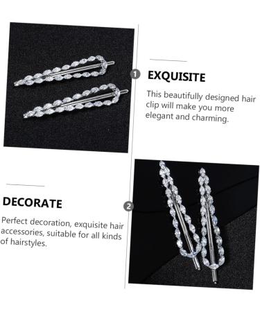 minkissy 1 Pair Crystal Zirconia Hair Clip Wedding Hair Accessories for Women Crystal Hair Clip Bride Hair Clip Crystal Hairpins Hair Barrettes Rhinestone Hair Clips Girl Miss Headgear - Buy Online on GoSupps.com