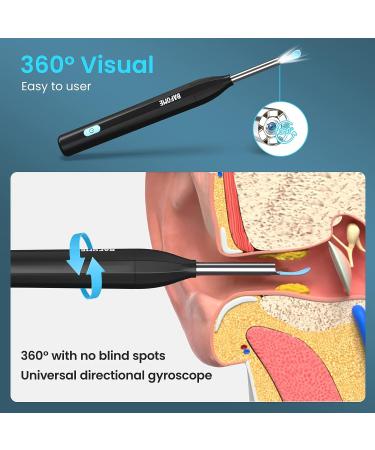 BAFOME Ear Cleaner Camera Kit 1920HD | WiFi Ear Wax Remover Tool with Light | Earwax Removal for iOS Android | Black - Buy Online on GoSupps.com