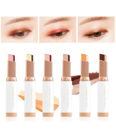 Freeorr Double Colors Gradient Eyeshadow Stick 6 Colors Waterproof Glitter & Matte Finish - Buy Online on GoSupps.com