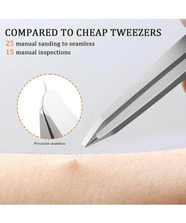 Buy Bezox Round Mouth Tweezers | 403 Stainless Steel Precision Eyebrow & Face Hair Removal | High-Quality Ingrown Hair Tweezers - Buy Online on GoSupps.com