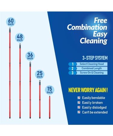 Twinko Max Spin Mop Kit - 2-Tank System, Triangle Mop, Multi-Size Handle, 2 Microfiber Head Refills, Replacement Base - 2-Pack - Buy Online on GoSupps.com