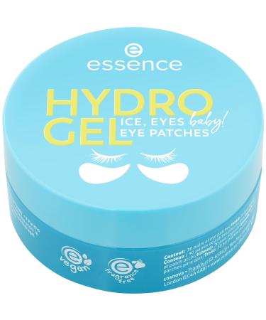 Essence Hydro Gel Eye Patches Ice Eyes Baby!30 pairs eye care blue moisturizing cooling shimmering vegan oil -free without perfume without alcohol 1 Pack (90g) 90 g (1 Pack)