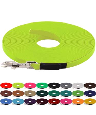 LENNIE BioThane leash 13mm dogs 15-25kg 1m long without hand loop neon yellow sewn 1 m neon yellow