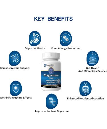 Dr.WellMe Magnesium Oxide 500mg Tablets 90 Tablets Maintain Heart Muscle & Bone Health Promotes Energy Metabolism High Potency Gluten-Free Dietary Supplement for Adults - Buy Online on GoSupps.com
