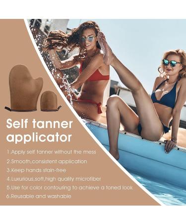 Molain Self-Tanner Gloves Set - 2 Soft Appliers for Sunless Tanning & Facial Glow - Perfect for Lotion & Mousse Application - Buy Online on GoSupps.com