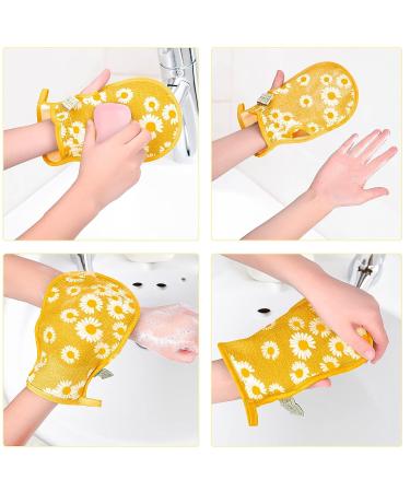 Aimisin Double Sided Bath Mitt Body Scrubber Exfoliating Gloves 2PCS (Purple) | Men Women Spa Massage Dead Skin Cleansing - Buy Online on GoSupps.com