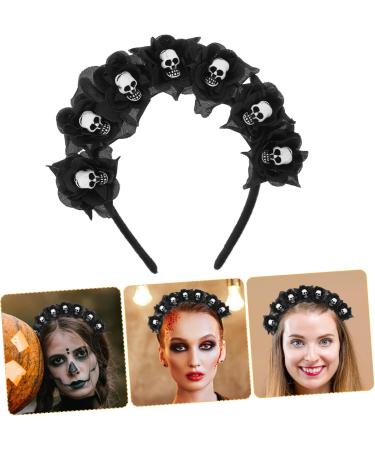 Didiseaon Halloween Headband Halloween Hairbands Halloween Favor Halloween Black Rose Headband Halloween Skull Headpiece Day of The Dead Headpiece Goth Headband Gothic Skull Headband Fabric - Buy Online on GoSupps.com