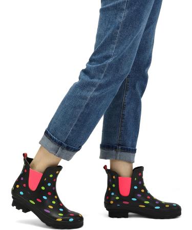 K KomForme Women's Waterproof Short Rain Boots - Size 7-7.5 | Anti-Slip Outdoor Garden Work Shoes in Colorful Design - Buy Online on GoSupps.com