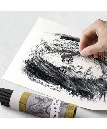 LOONENG Willow Charcoal Sticks - Pack of 25, Ideal for Sketching and Drawing - 7-9mm Diameter, Natural Charcoal for Artists, Beginners, and Students - Buy Online on GoSupps.com