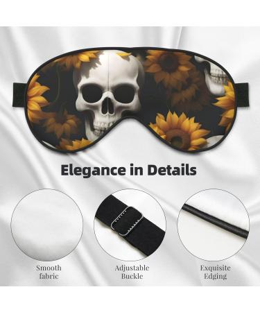 Sunflower Halloween Skull Sleep Mask | Adjustable & Breathable Eye Mask for Comfortable Sleep - Shop Internationally - Buy Online on GoSupps.com