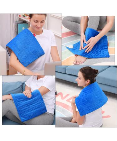 Comfytemp Electric Heating Pad XL 12x24in - 9 Heat Levels, 11 Timers, Backlight - for Back Pain, Neck, Shoulders, Cramps - Machine Washable Dark Blue - Buy Online on GoSupps.com