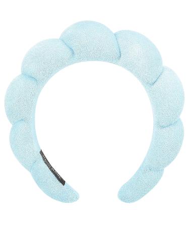 CEVILIA 3pcs Puffy Spa Headband Set for Women - Sponge Terry Towel Fabric Hair Band for Face Washing & Makeup (Black+Blue+Pink) - Buy Online on GoSupps.com