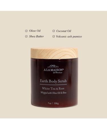 A La Maison Amber White Tea & Rose Starter Kit - Shower Oil + Body Scrub Gently Exfoliates & Softens Skin French Formula Plant-Based - Buy Online on GoSupps.com