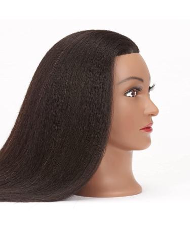 Hairginkgo 100% Real Hair Mannequin Head - Cosmetology & Hairdressing Training Doll with Clamp Stand - Buy Online on GoSupps.com