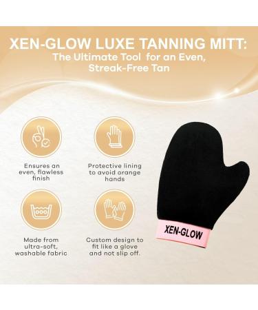 XEN-GLOW - Self Tanning Mitt Applicator Elastic Wrist - Ultra Soft Self Tanner Mitt Glove for Sunless Tanning - Perfect Self Tan Applicator with Thumb for Even Coverage - Streakless Self Tan - Black XEN-GLOW Tanning Mitt - Buy Online on GoSupps.com