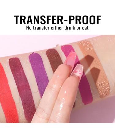 OULAC Matte Liquid Lipstick Long Lasting Lipstick Matte Finish Intense Color Lip Tint Infused with Vitamin E No Transfer Vegan 4.5ml (MS05) - Buy Online on GoSupps.com