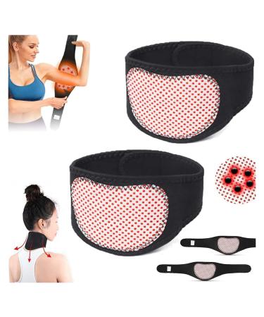 Lab standard neck support Turmaline Self -heated neck belt Harthing Neck protection for migraine headache relief from neck pain stiffness and support red