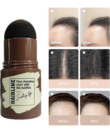 Hairline Powder - Instantly Root Touch Up - Hair Powder Stick - Waterproof Longlasting Natural Colour - Beautify Modify Forehead Cover Grey Root - Create Thicker Fuller Smooth Looking (GRAY BLACK) - Buy Online on GoSupps.com