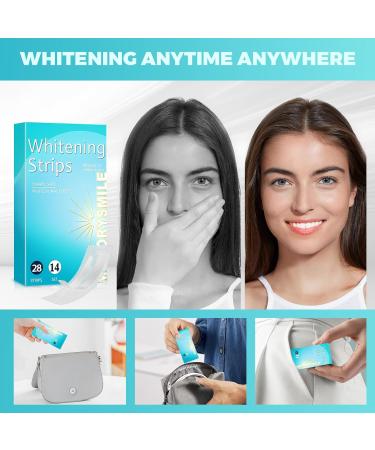 28 Bandes Blanchiment Dentaire blanchiment des dents sans peroxyde Sans Sensibilit Strips pour blanchiment des dents rapide et doux limine les taches profondes R sultats Visibles Rapidement Bleu - Buy Online on GoSupps.com
