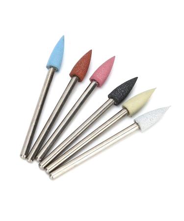 6Pcs Nail Art Grinding Head Set - Aluminum Nail Drill Bits for Dead Skin Removal & Polishing | Best Nail Tools - Buy Online on GoSupps.com