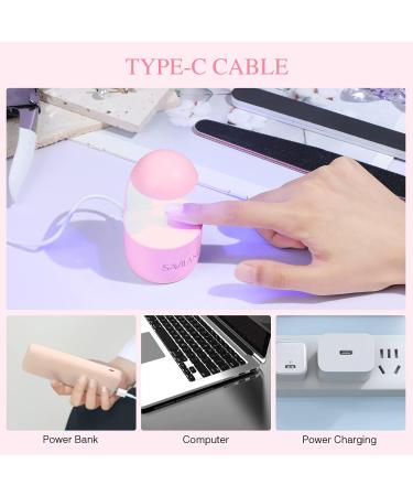 Buy Saviland Mini UV Lamp for Nails - Portable Even Drying Travel-Friendly UV Gel Nail Light - Perfect for Beginners - Pink 2B - Buy Online on GoSupps.com