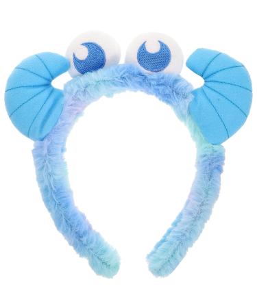 minkissy Horn Headband Plush Ox Horn Headband Cute Funny Headwear Cartoon Animal Horn Hair Hoop with Eyes Hairband for Halloween Dress Up Headbands