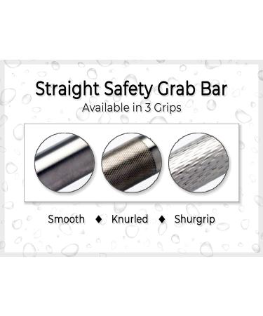 Safety Grab Bar - ADA Handrail for Shower Bathroom Toilet Home/Type 304 Stainless Steel/Elderly Handicap/Smooth Grip/Matte Black / 32" 32" Matte Black  Smooth - Buy Online on GoSupps.com