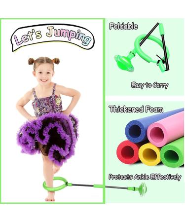 Skip Ball Kinder - Jumping Ball for Kids & Adults | Foldable Flash Ball for Fun & Fitness - Green - Buy Online on GoSupps.com