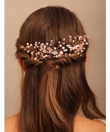 Chargances Bride Red Pearl Beaded Hair Pins Wedding Red Crystal Hair Pins Boho Dainty Handmade Hair Accessories for Women and Girls (Red) - Buy Online on GoSupps.com