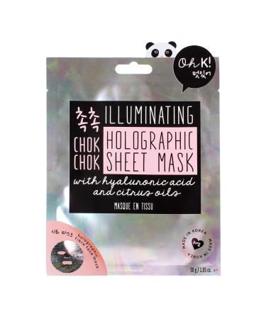 Oh K! Chok Chok Illuminating Holographic Sheet Mask 1 Sheet 1.05 oz. (30 g)