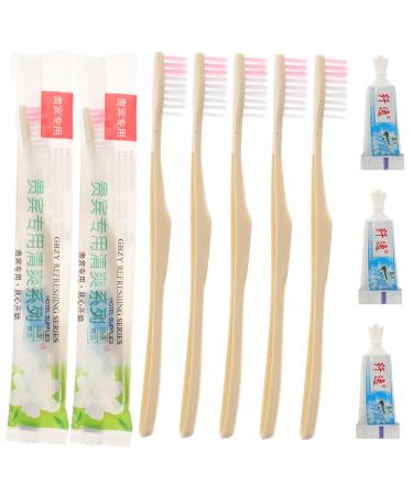 Gleavi 10th travel toothbrush and toothpaste bristle toothbrush for adults travel hotel toothbrush tooth hygiene oral hygiene the safe toothbrushes VIP Set disposable item 1 piece (1 Pack) as shown