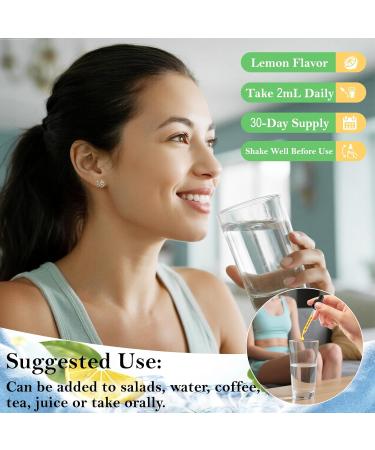 Cortisol Supplements Liquid Drops for Women 11-in-1 Formula with Ashwagandha Rhodiola Chasteberry L-Theanine Magnesium Folate(2 FL.OZ Lemon) Lemon 60 Count (Pack of 1) - Buy Online on GoSupps.com