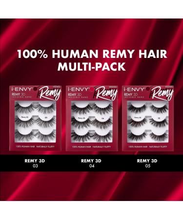 Buy i-ENVY 3D False Lashes Value Pack - 100% Human Hair Natural Fluffy Wispy Invisible Band Reusable Eyelashes (05) - Ship Internationally - Buy Online on GoSupps.com