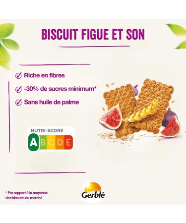 Gerbl Fig and Bran Cookies Sugar-Alleged High Fiber Palm Oil Free 1 Box of 25 Biscuits 210 g - Buy Online on GoSupps.com