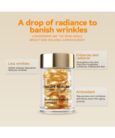 Serum Vitamine C Visage S rum De Vitamine C Anti- ge S rum Antioxydant Pour Le Visage Vitamin C Capsules Pour Le Visage Pour Raffermir La Peau Et R duire Les Ridules (30pcs) - Buy Online on GoSupps.com