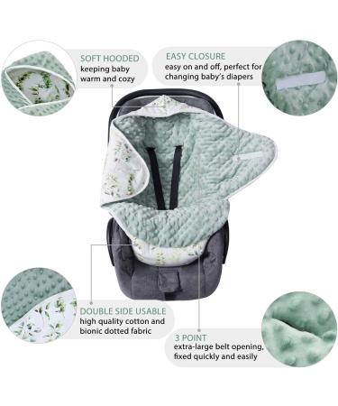 Baby Blanket Swaddle Wrap Winter for Boys Girls | Soft Thick Infant Sleeping Wrap | Warm Unisex Receiving Blankets 6-12 Months (Green Leaves) - Buy Online on GoSupps.com