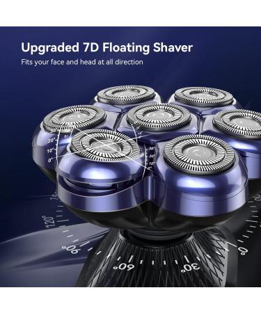 Bald Men's Head Shaver - 7D Magnetic Floating Head, 3 Modes, IPX7 Waterproof, USB Rechargeable Grooming Kit - Buy Online on GoSupps.com