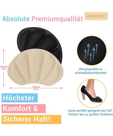 Orthopeo Premium Heel Cushion - 12 Pieces (6 Pairs) | Anti-Slip Shoe Inserts for Bubbles & Friction | Comfortable Heel Pillow for High Heels & Large Shoes - Buy Online on GoSupps.com
