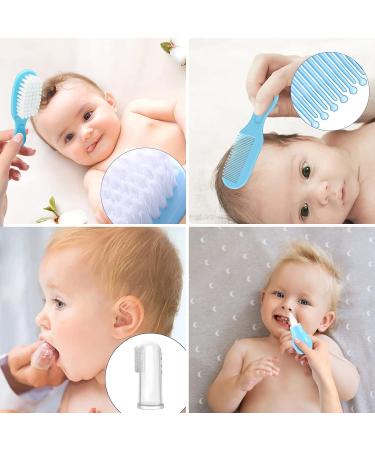 Bizcasa Baby Care Set - 11-Piece Newborn Childcare Kit with Nasal Sucker Comb Nail Scissors - Essential Baby Equipment in Blue for International Shipping - Buy Online on GoSupps.com